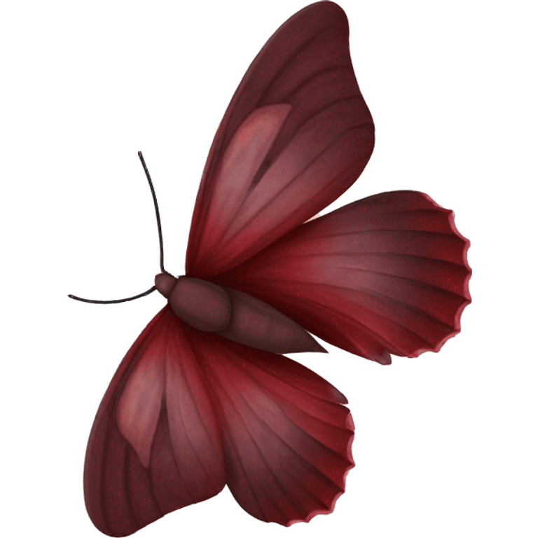 Burgundy colored moth ￼ emoji