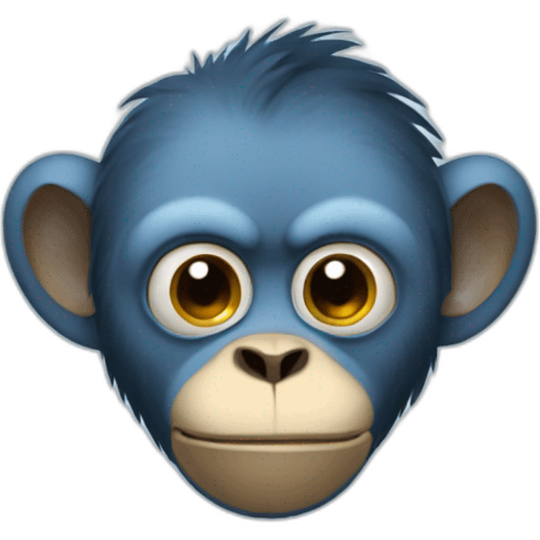 hungover blue monkey emoji