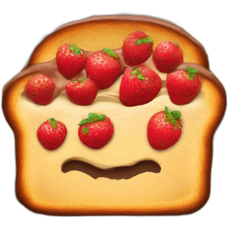 Nutella Brot mit Erdbeeren emoji