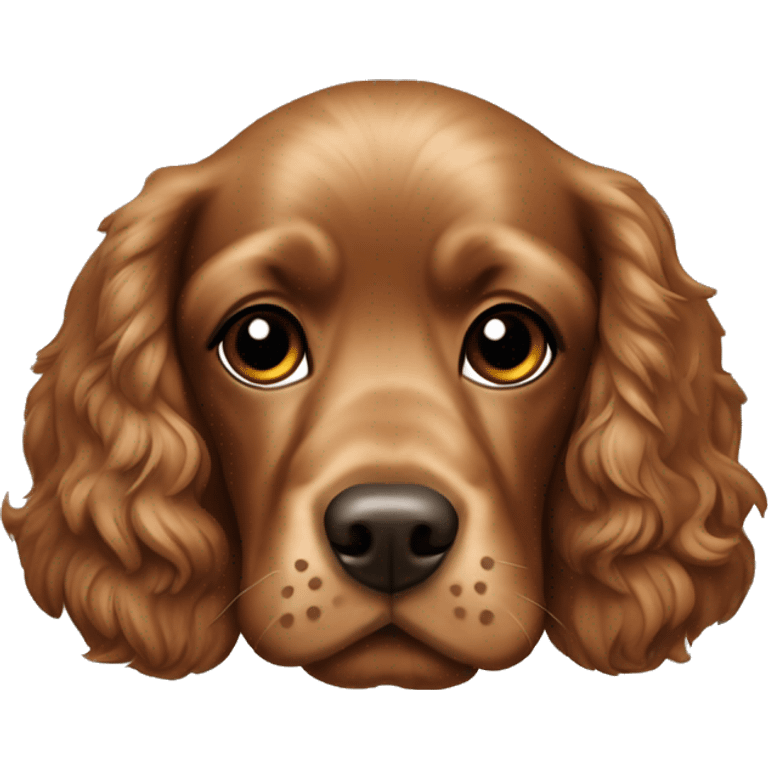 a cocker spaniel, brown color adult emoji