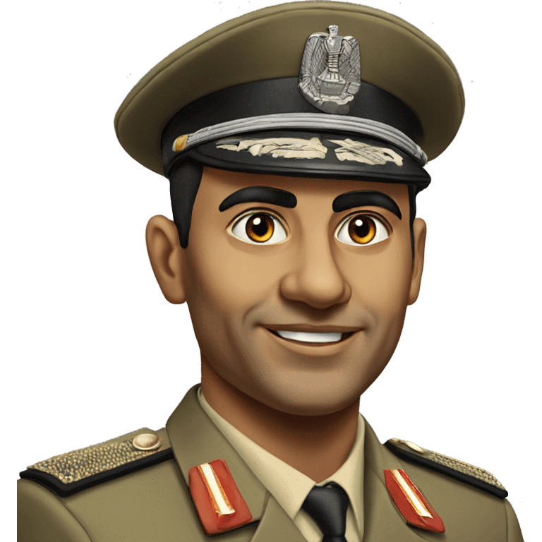 egyptian officer millitary 1970 photorealistic emoji