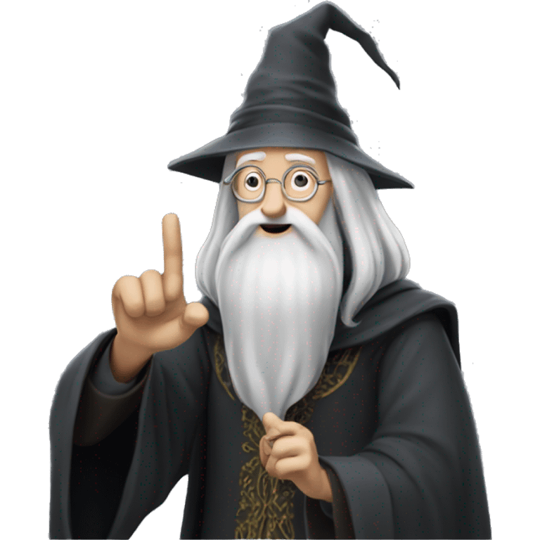 Dumbledore raising his finger emoji