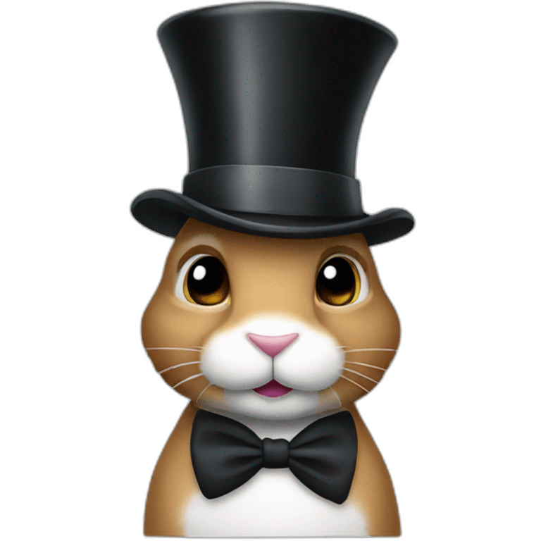 Rabit wearing a top hat  emoji