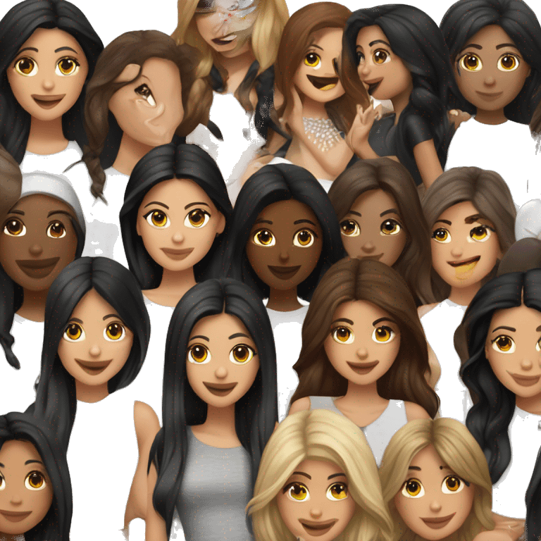 Brunette kylie jenner and bangladesh girl friends  emoji