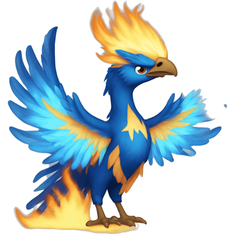 Blue Flame Phoenix emoji