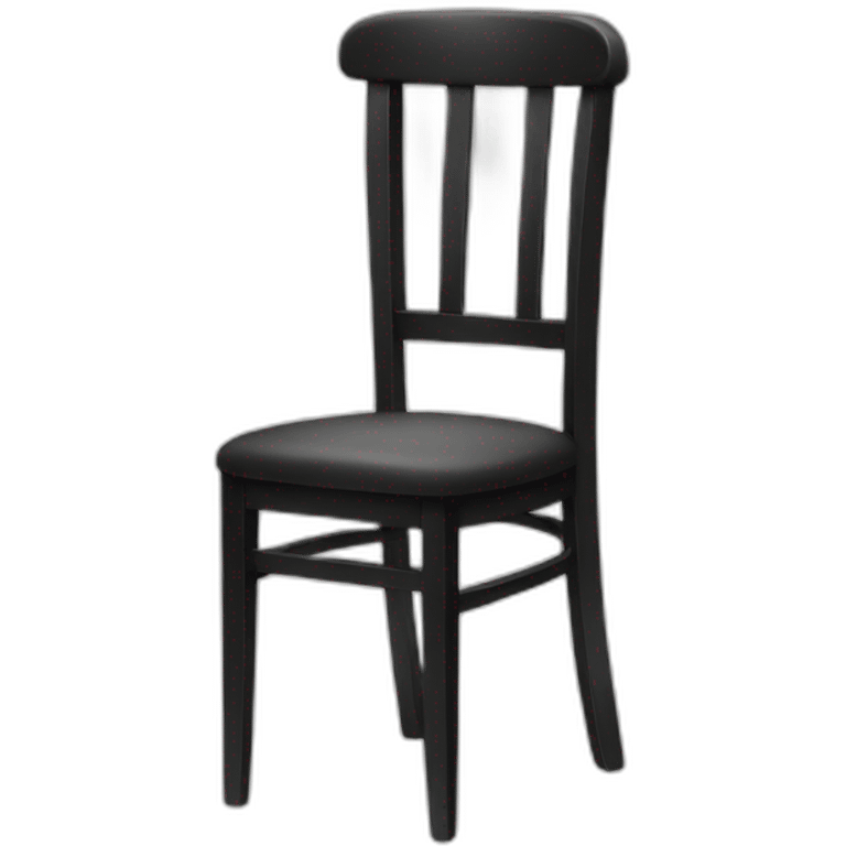 restaurant chair black and white emoji