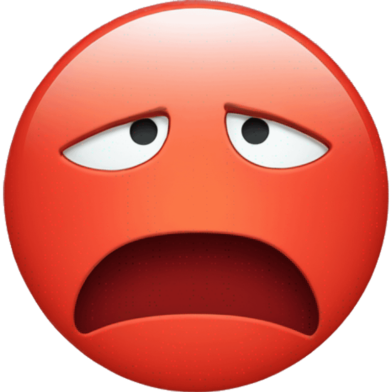 Red frown face in circle emoji