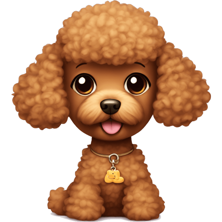 Toy Poodle with teddybear cut cute looking emoji