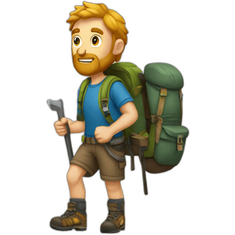 Hiker man arcterix emoji