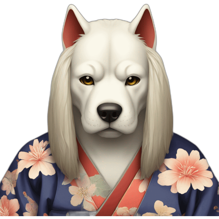 noh-dog-mask-longhair-massive-guy-japanese-kimono emoji