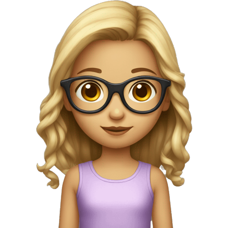 Petite fille avec lunette emoji