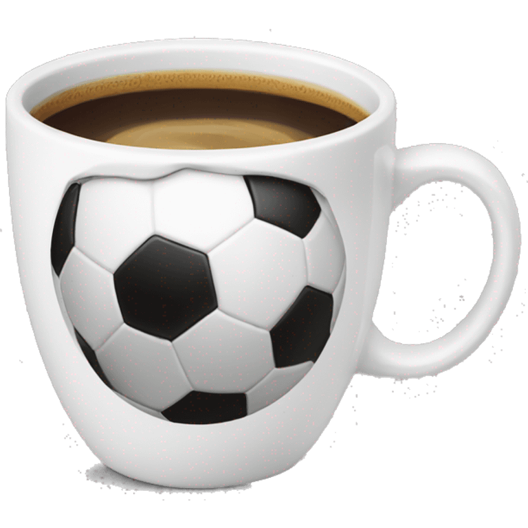 espresso cup with a football emoji