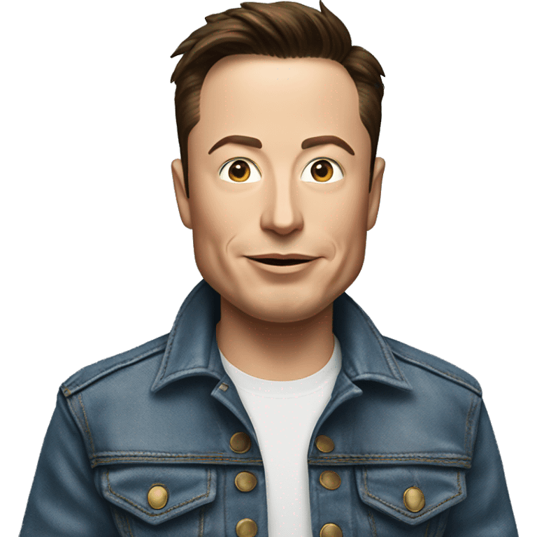 Elon musk wearing jean jacket emoji