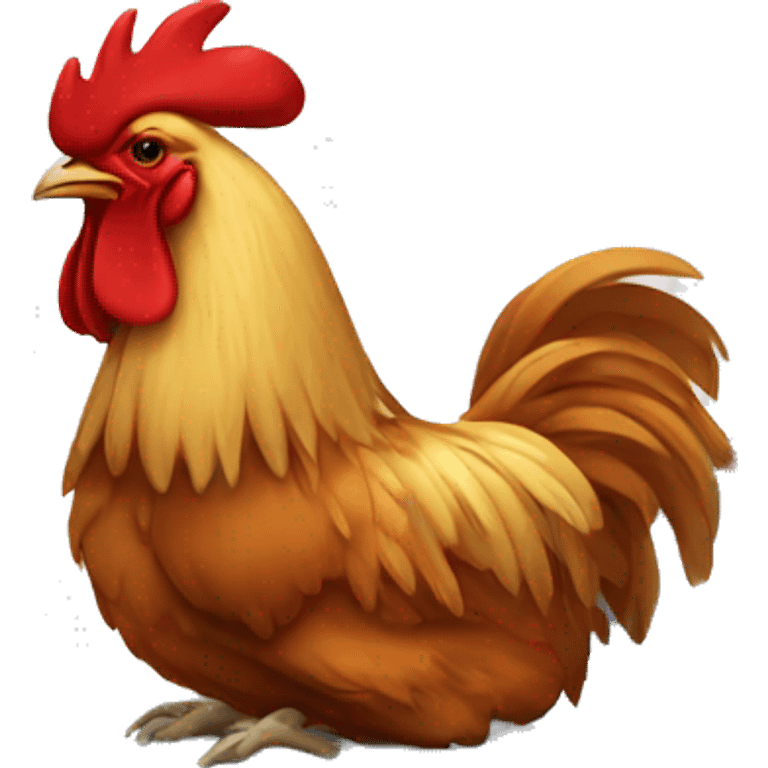 a rooster sleeping on a bed emoji