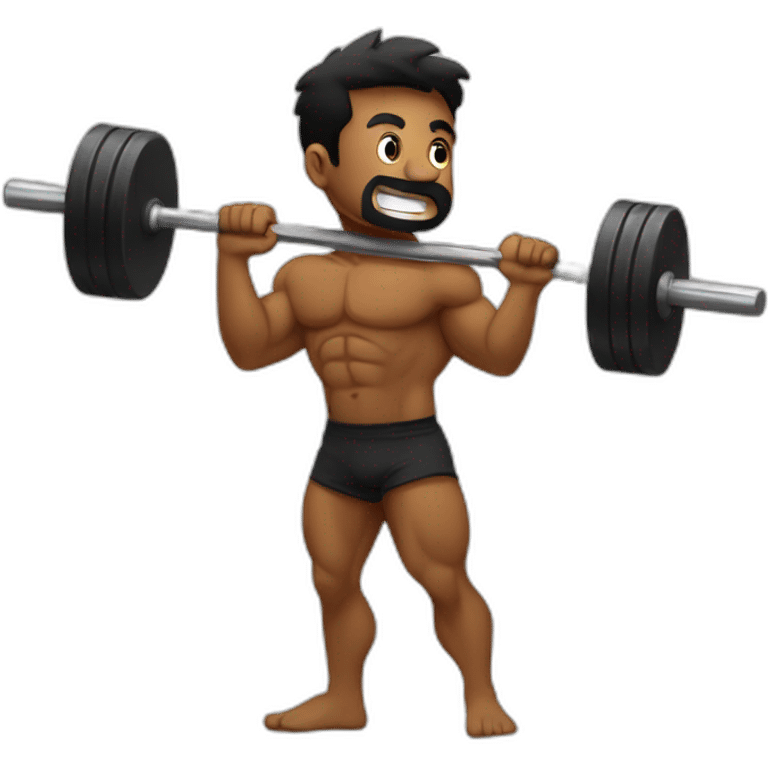 Barbell heavy sticker style emoji