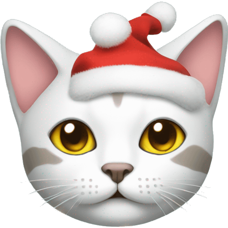 cat with christmas lights wrapped around  emoji