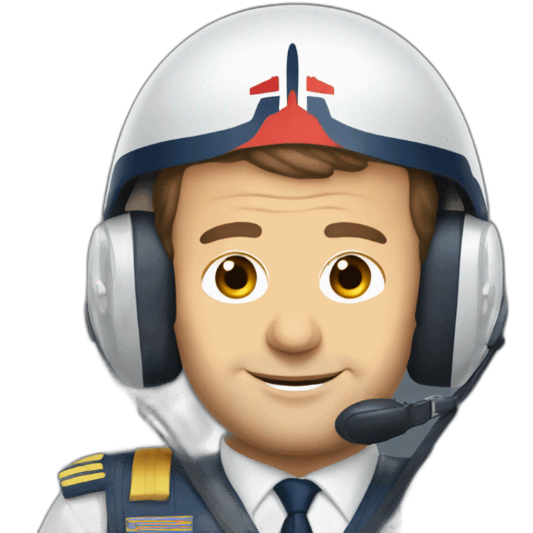 Emmanuel Macron pilote avion emoji