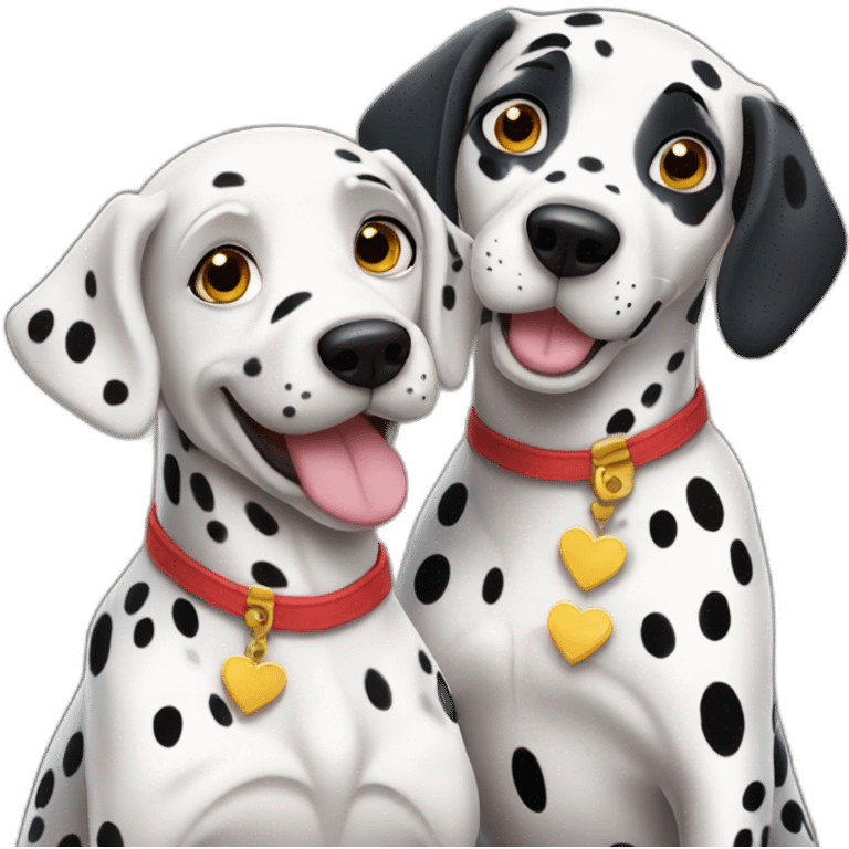 2 dalmatians in love emoji