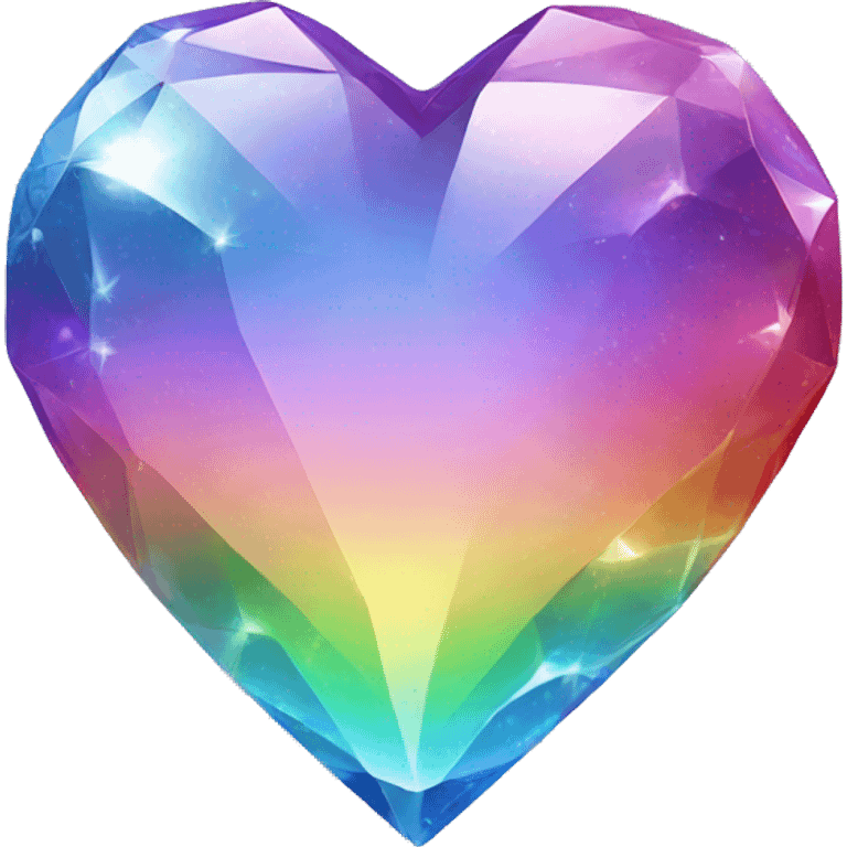 rainbow crystal heart emoji