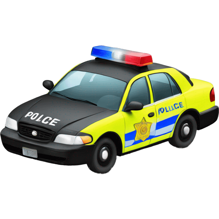 police car doing skids emoji