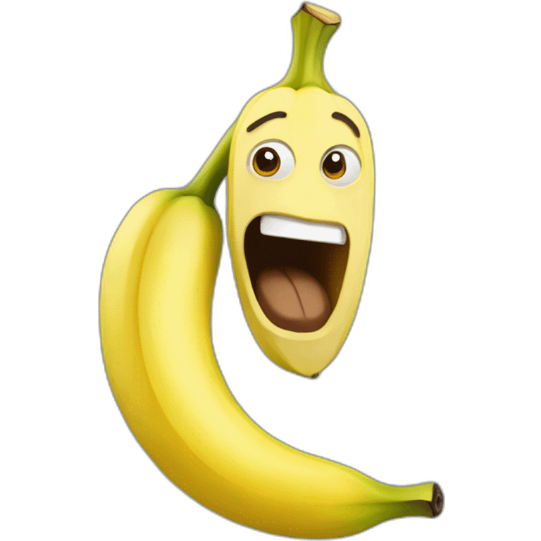 Une banane qui rage emoji