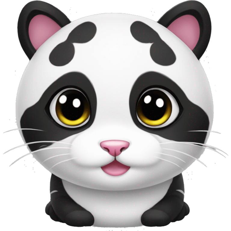 cute panda-cat-hybrid emoji