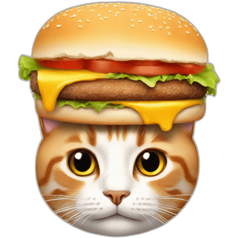 cat with burger on head emoji