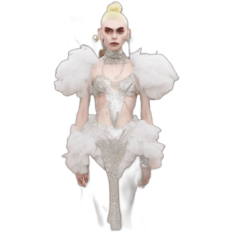 grimes at Met gala 2021 emoji