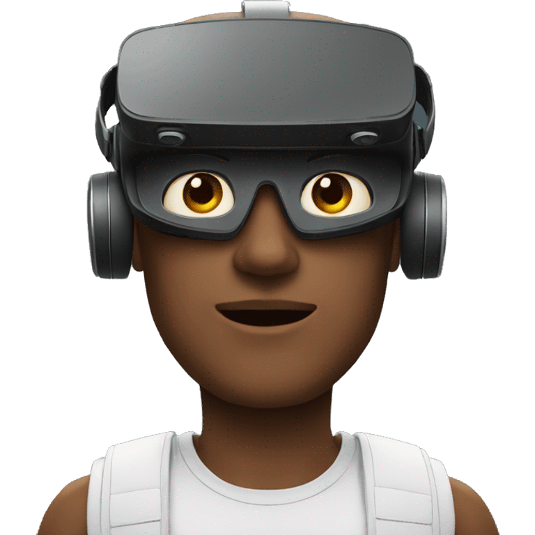 Man with vr emoji