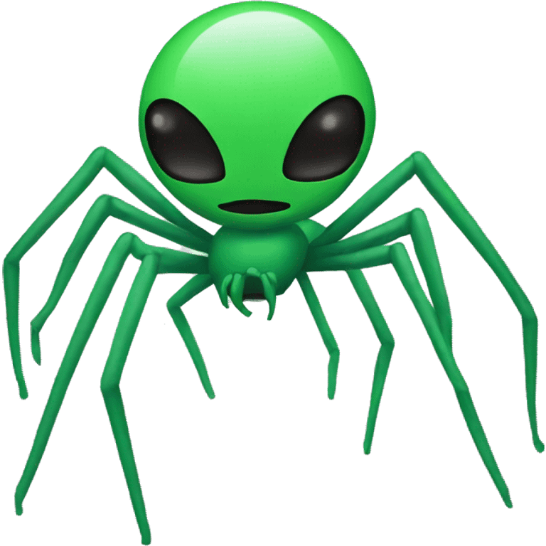 Green spider dancing  emoji