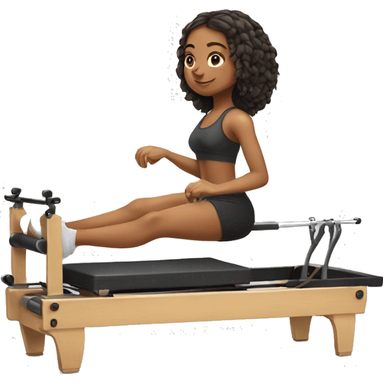 A girl doing Pilates reformer  emoji