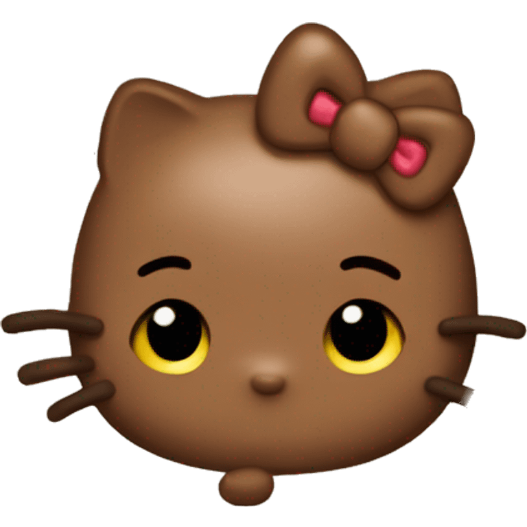 Brown hello kitty emoji