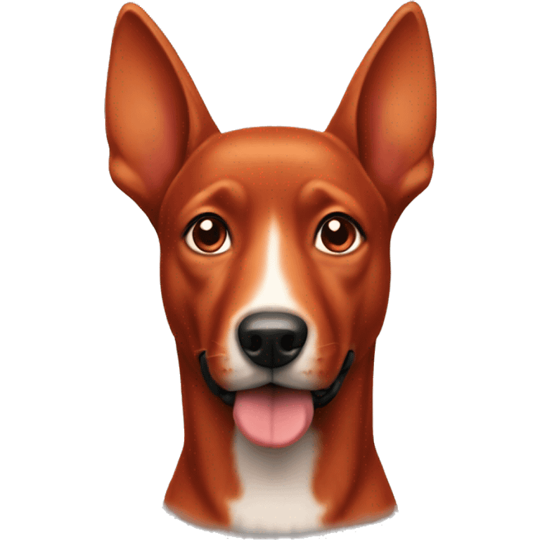 solid red dog with pointed ears emoji