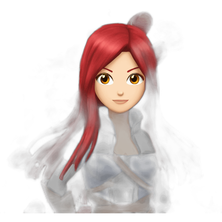 Erza Scarlett qui fait un bit emoji