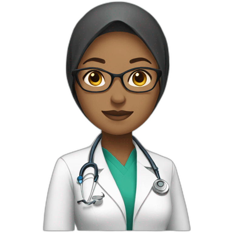 Women hijab doctor emoji