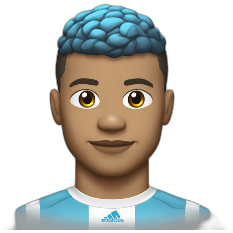 Kylian Mbappé avec le maillot de Marseille emoji