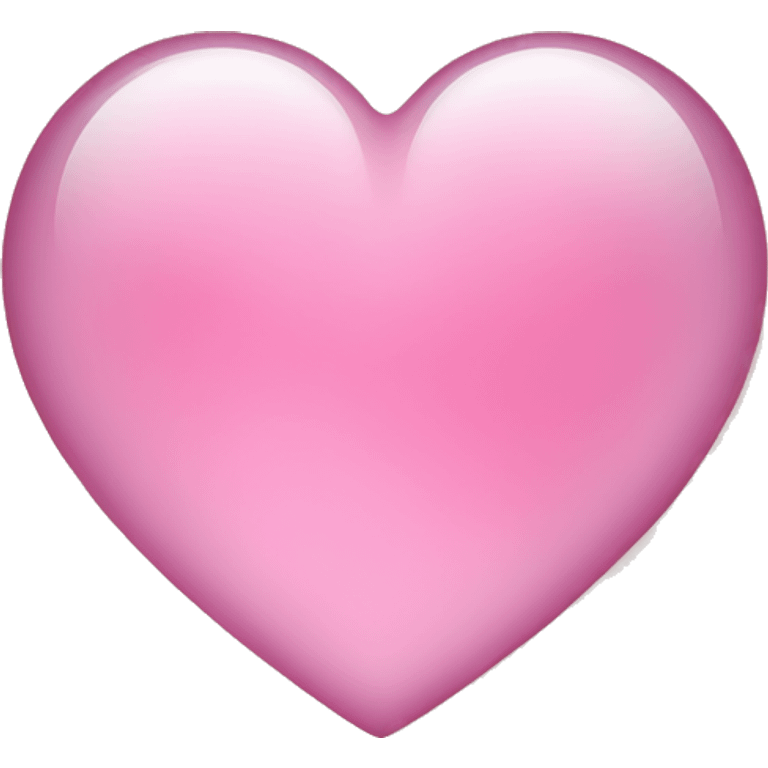 Glass pink heart emoji