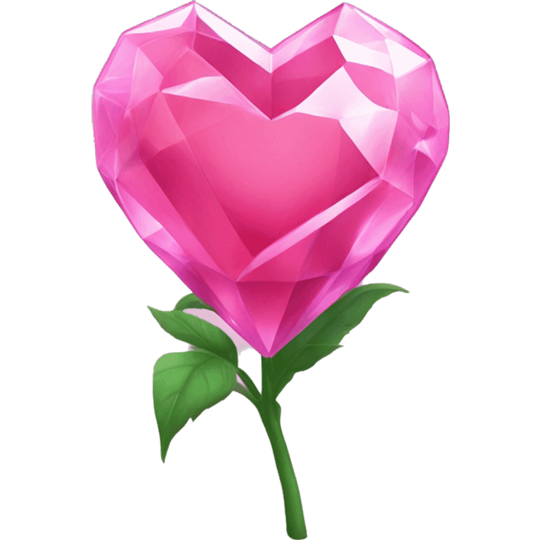 Corazón rosa de cristal  emoji