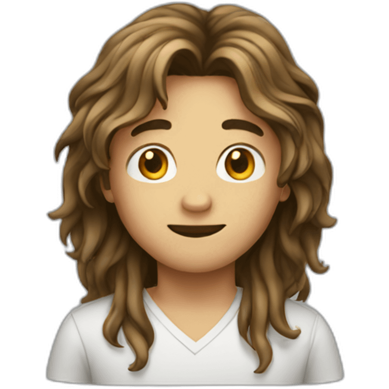 Long hair boy emoji