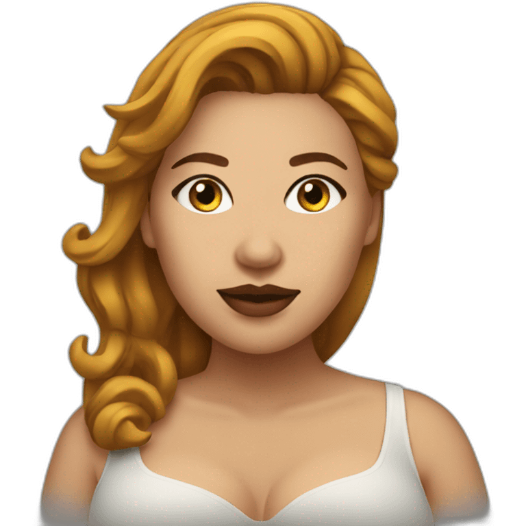 Plus size seductive woman emoji