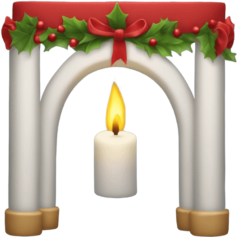 Red Christmas candle arch   emoji