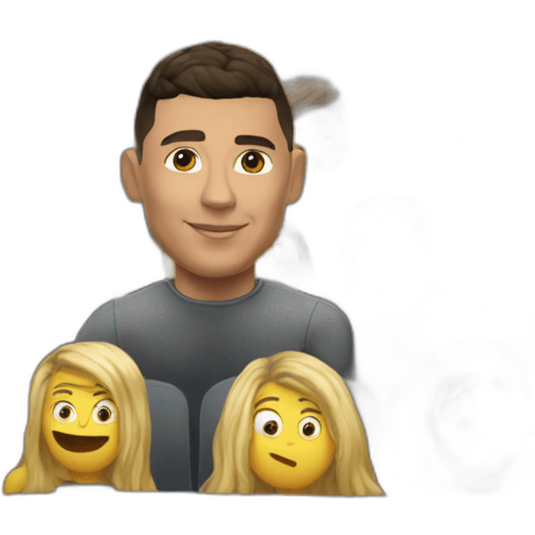 Ronaldo assis sur messe emoji