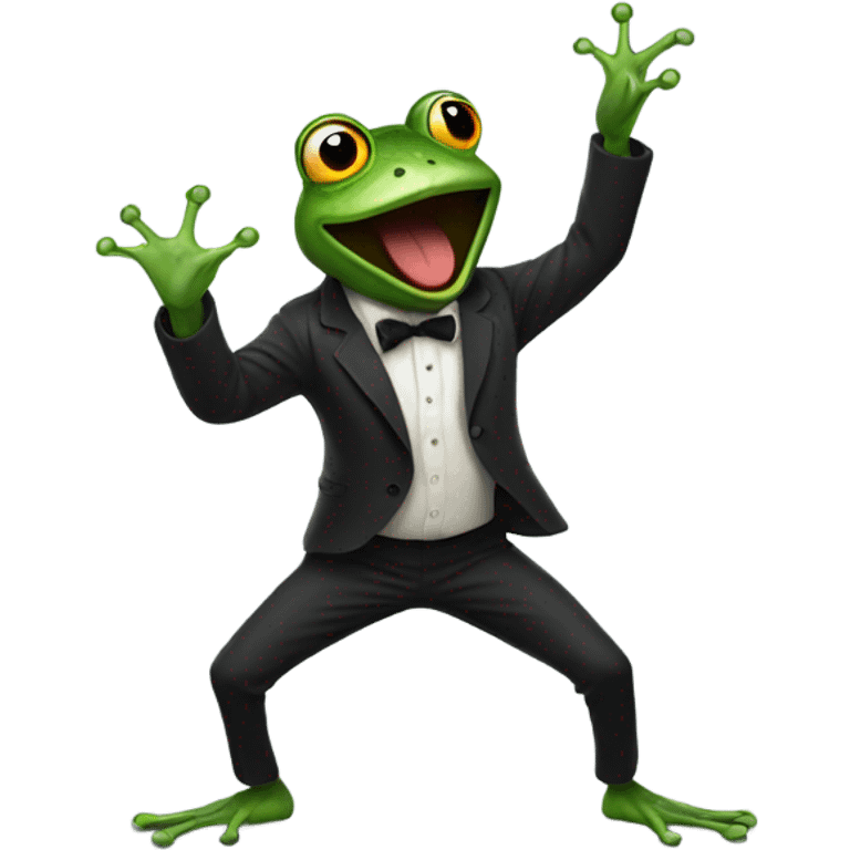 Frog dancing to thriller  emoji