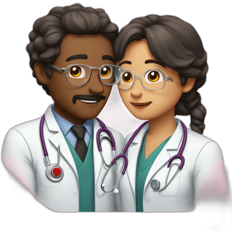 Two doctors in love emoji