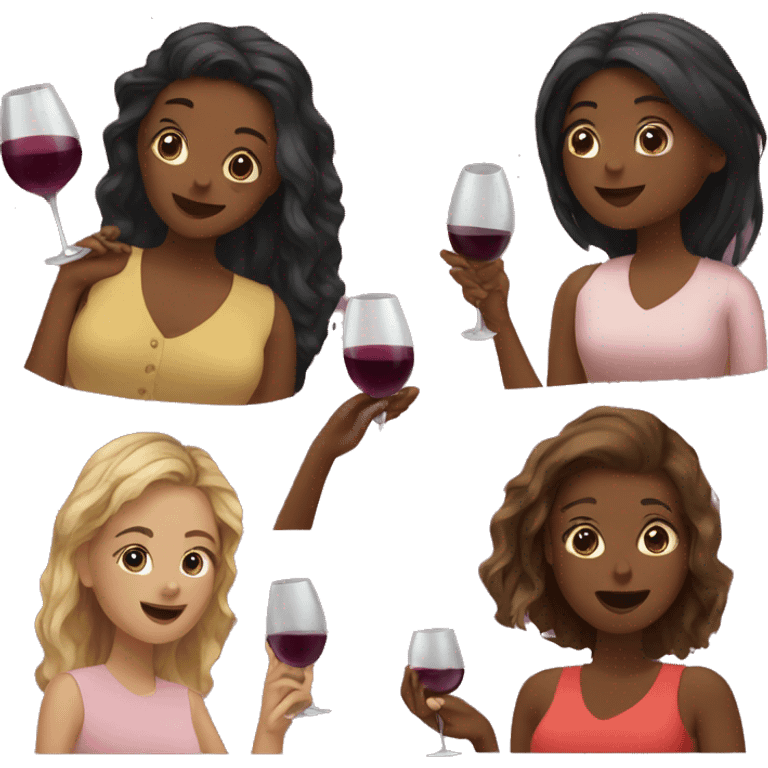 wine night with girls emoji