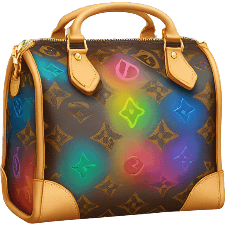 Louis Vuitton bag colorful emoji