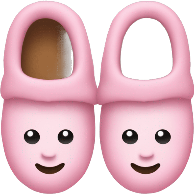 Baby pink Xmas slippers emoji