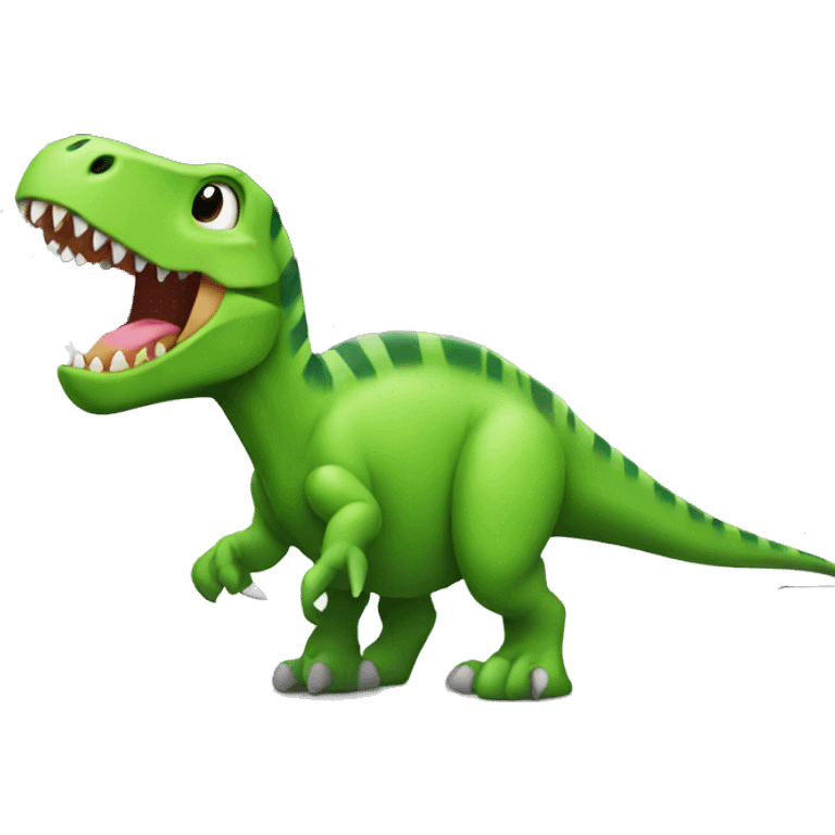 dinosaur working on macbook emoji