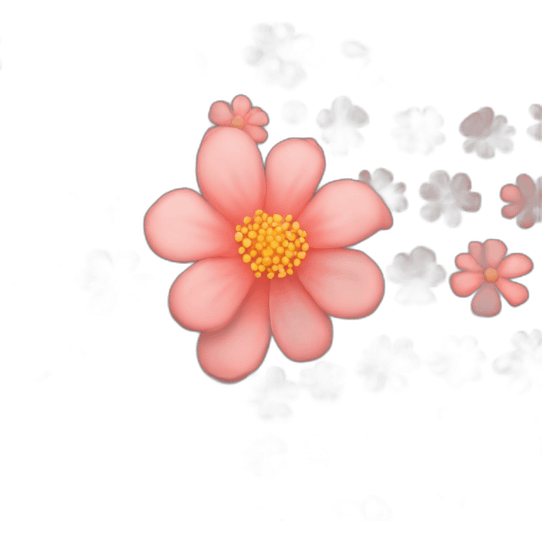 Coral pink flower emoji