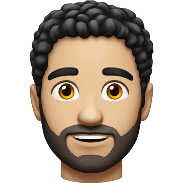 black haired stubble white male portrait, masterpiece, hd, realistic, more realistic emoji